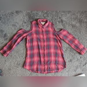 Motherhood Maternity flannel button down shirt Small